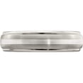 thumbnail image 3 of Titanium BrushedPolished w/Sterling Silver 6mm Band, 3 of 5