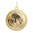 thumbnail image 4 of Reversible Taurus Zodiac Sign Charm Coin Pendant Necklace in Solid Gold (18 Inches), 4 of 4