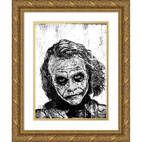 Shigley, Neil 15x18 Gold Ornate Wood Framed with Double Matting Museum Art Print Titled - The Joker