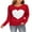 C-Red, variant on Women Sweaters Crew Neck Heart Front Long Sleeve Knitted Sweaters Winter Sweaters Alsol Lamesa