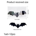 thumbnail image 3 of 12 PCS Halloween 3D Bat Wall Decor Stickers Black Red Bat Decals for Wall Window Door Fireplace Haunted House Home Halloween Party Decorations, 3 of 5