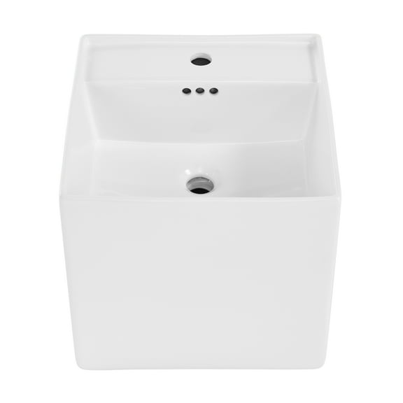 Strasbourg 16.5" Square Wall-Mount Bathroom Sink
