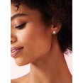 thumbnail image 3 of Gaspara 925 Sterling Silver 1.50 Ct Round Cut White Diamond Push Back Stud Earring's 14K White Gold Plated For Women's, 3 of 3
