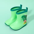 thumbnail image 3 of Kids Rain Boots Girls 9-9.5 Years Boys Short Ankle Slip On Garden Rubber Durable Waterproof Adorable Comfortable Rainy Green Rain Shoes, 3 of 3