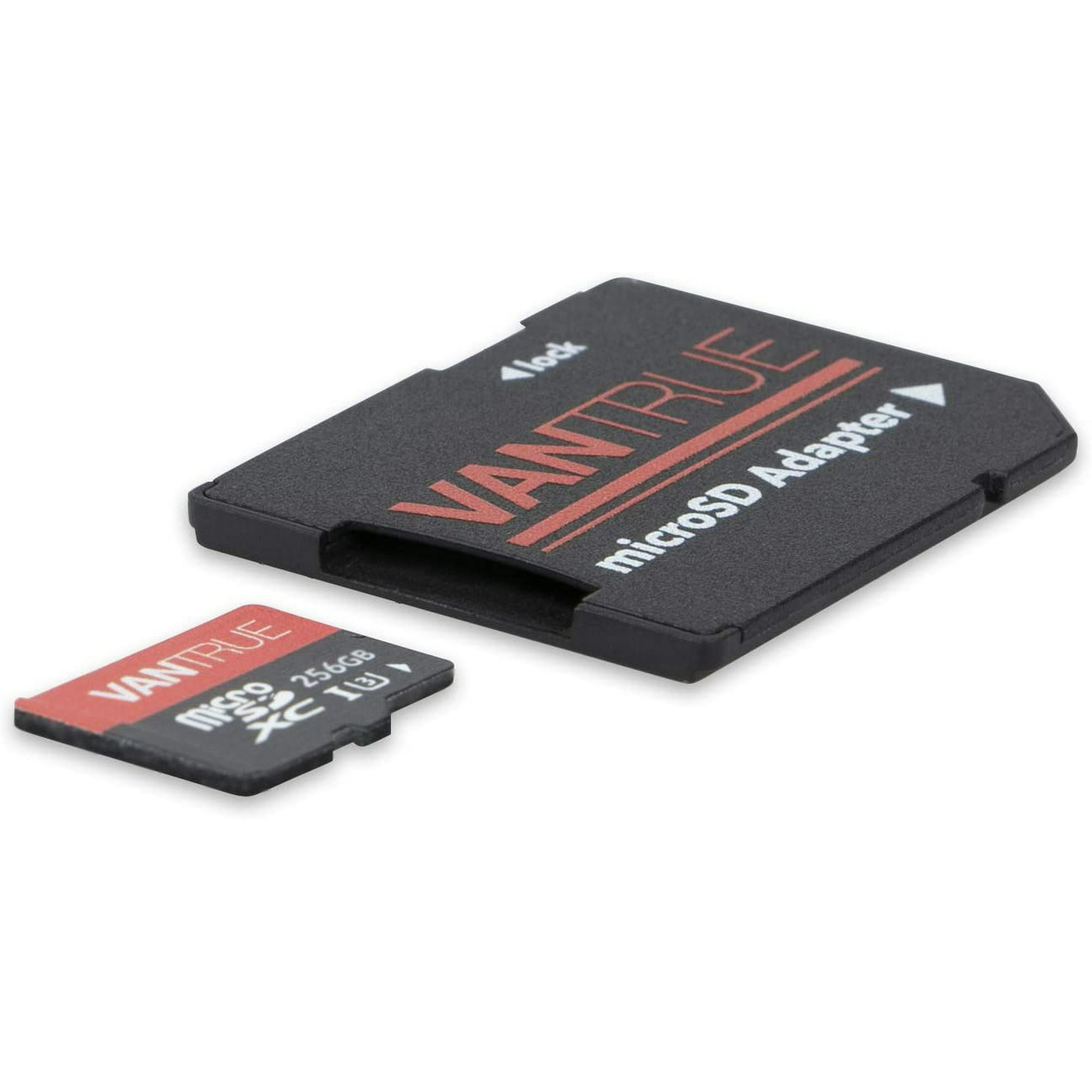 Vantrue 256GB MicroSDXC Card, High Speed Class 10 USH-I U3 V30 A1 Memory  Card with Adapter Meet 4k UHD Video Recording