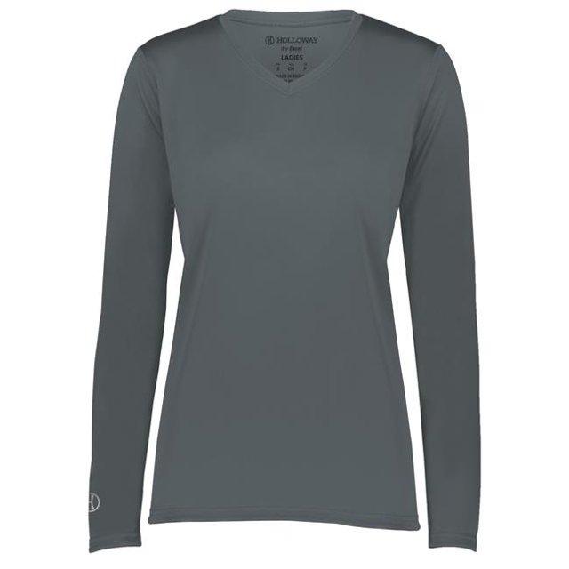 T-Shirt à Manches Longues pour Femme&44; Graphite - Petit