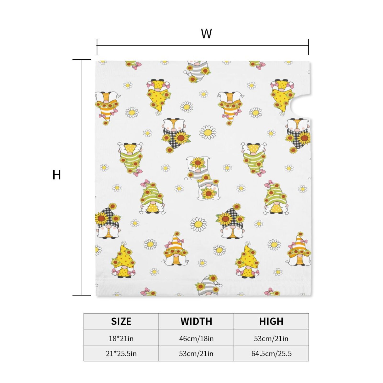 Logiee Gnome With Sunflower Print Post Letter Box Wrap Decor, Mailbox Cover Suitable for Standard Mailbox and Large Size Mailbox,Outdoor Yard Decoration-25.5x21 in