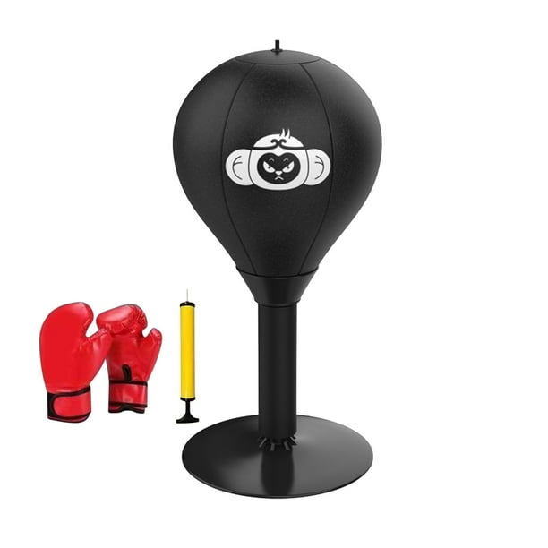 Ganfancp Saco de Boxeo de Sobremesa Juguetes de Reflejos y Tensión Entrenamiento Heavy Duty Regalos Divertidos Mesa de Escritorio Boxeo Punch Ball para Boxeo Ejercicio Artículos En Liquidación Bola*1