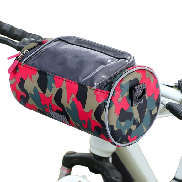Yeacher Waterproof Bike Handlebar Bag Bicycle Front Bag Camouflage Touchscreen Phone Holder Bag Pack Shoulder Bag MTB Cycling Storage Bag Pannier