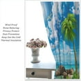 thumbnail image 6 of Ocean Beach Curtains, 3D Tropical Ocean Landscape Palm Trees Beach Coastal Nature Scenery Print Blackout Window Treatments Drapes for Bedroom Bathroom,2-Panel Set & Rod Pocket55x63in, 6 of 6