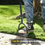 Colwelt Saw-Tooth Manual Edger,Half Moon Lawn Edger with T-Grip (38in)