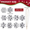 thumbnail image 2 of 100 unidades de adornos de madera con forma de copos de nieve de Blulu, color blanco, 8 cm, 2 of 7