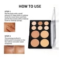 thumbnail image 3 of 10 Colors Concealer Full Coverage Cream Contour Palette with Brush Waterproof Long Lasting Contour Palette Kit Under Eye Color Corrector Pot Concealer Palette for Dark Circles Mature Skin Makeup, 3 of 7