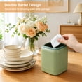 thumbnail image 5 of Uxcell 1.5L/0.4Gallon Mini Trash Can, Square Desktop Garbage Bin, Small Plastic Waste Basket Portable Countertop Bin for Bedroom, Kitchen, Office, Coffee Bar Rubbish Trash Can, Car, Green, 5 of 7