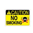 thumbnail image 1 of Vinilo con forma de calavera amarilla Warning Sign Caution, 10 unidades, 1 of 1