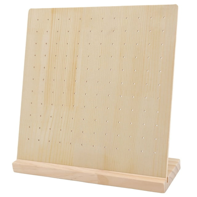 Earring Stud Display Pegboard, Wooden Earring Display Premium Wood Thick Base Large Capacity Widely Used For Earrings 66 Pairs