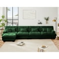 thumbnail image 3 of Modular Sectional Sofa 173.2" Cloud Couch, L Shaped Couch with Movable Ottoman, Modern Deep Seat Couches for Living Room, Oversized 4-Seater Sofa Comfy Chenille Sofas for Bedroom, Light Coffee, 3 of 9