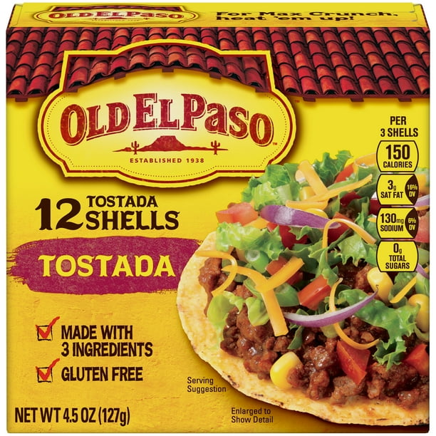 Old El Paso Gluten Free Tostada Shells, 12 Ct, 4.5 oz
