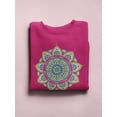 thumbnail image 3 of Mandala Doodle With Hearts Sweatshirt Women -Image by Shutterstock, Female 3X-Large, 3 of 4