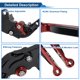 thumbnail image 4 of Palancas de freno y embrague cortas y largas para Yamaha WR125X 09-15, palanca de freno ajustable de motocicleta, aleación de aluminio, mango negro con extremo rojo, 4 of 6