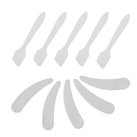 Supvox 10Pcs Lotion Applicator Transparent Skin Care Spoon for Cosmetic Users