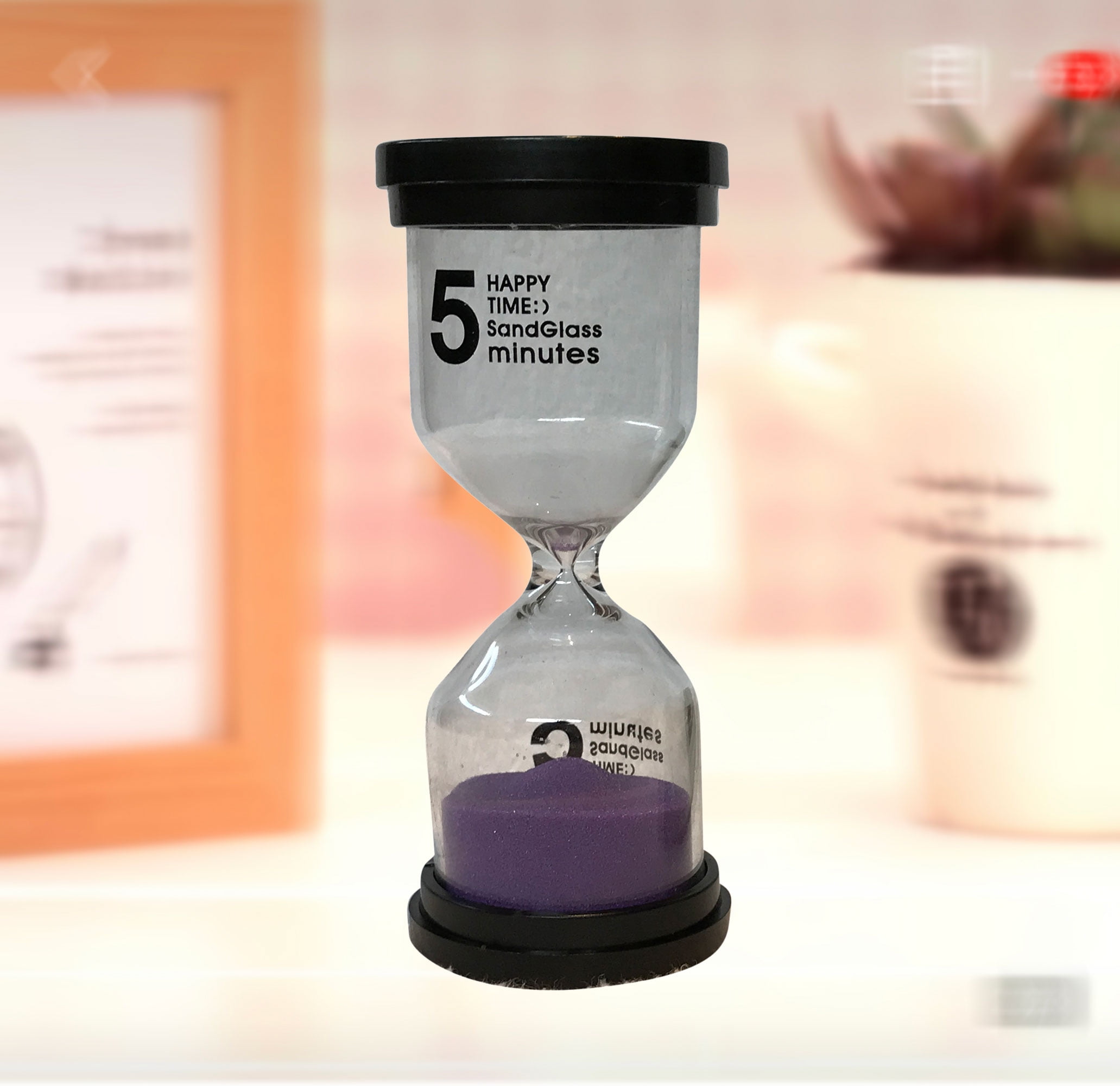 Sand Timer 5 Minutes 22472(Purple Sands);Product Size 4.25 x 1.7 x 1.7