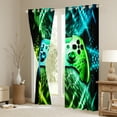 thumbnail image 3 of jejeloiu Gaming Blackout Curtains,Green Blue Gamepad Controller Curtains Pack of 2 (38x45 Each),Modern Video Game Window Curtains For Boy,Microfiber Room Decor, 3 of 6