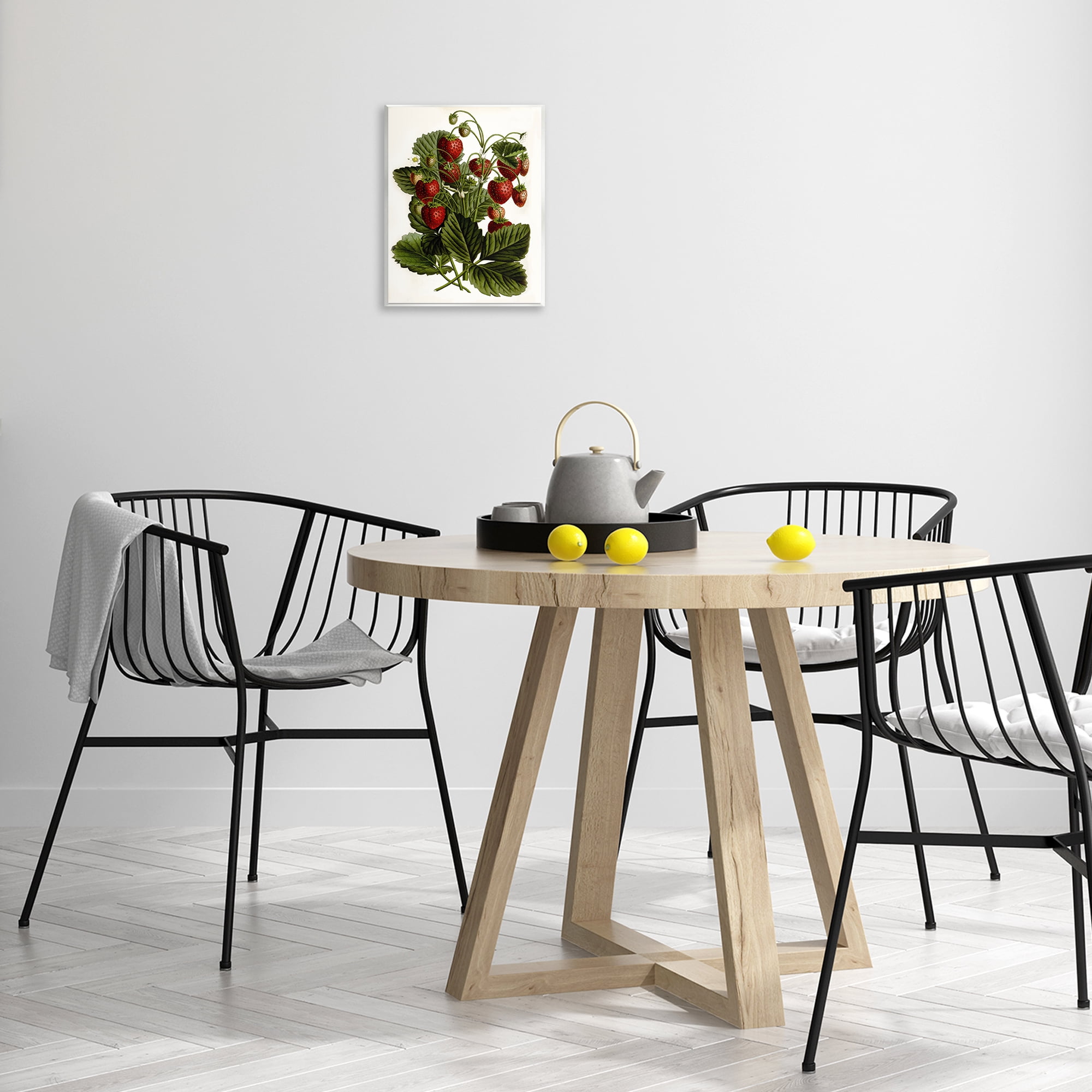 Stupell Industries Strawberry Plant Study Food & Beverage Painting Unframed Art Print Wall Art, 11 x 14