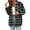 White, variant on Tops for Women Plus Size Plaid Long Sleeve Shirts Flannel Collared Button Down Cardigan Fall Shackets Classic Blouses with Chest Bag Womens Blouse Green XXL