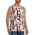 thumbnail image 2 of Haiem Men's Modern Life Print Tank Tops Summer Sleeveless Cut Off Workout T-Shirts Fitness Vest Athletic Undershirts-3X-Large, 2 of 8