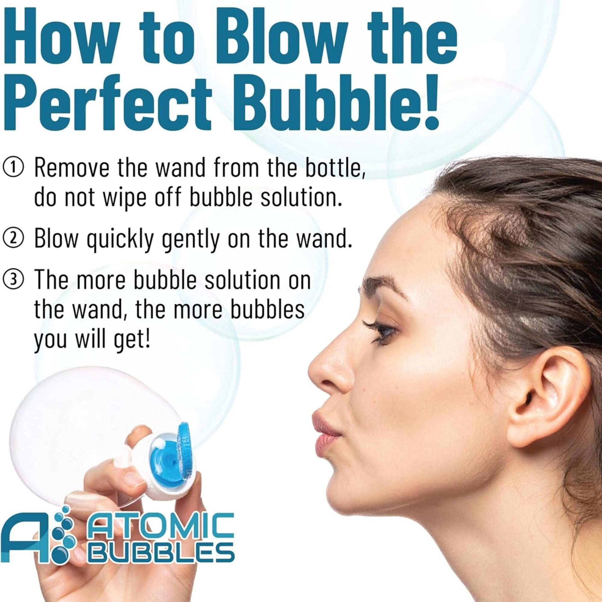 Atomic Bubbles: Back Yard Bubbles - 2 Pack, 4oz Bottles - Botanical Oils Blend, Dog Toy, Pet Safe Formula, Interactive Outdoor Pop & Chase Play