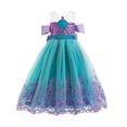 thumbnail image 1 of Vestido de sirena de verano para Halloween, vestido para niñas, vestido de princesa, vestido de actuación para niños, 1 of 5