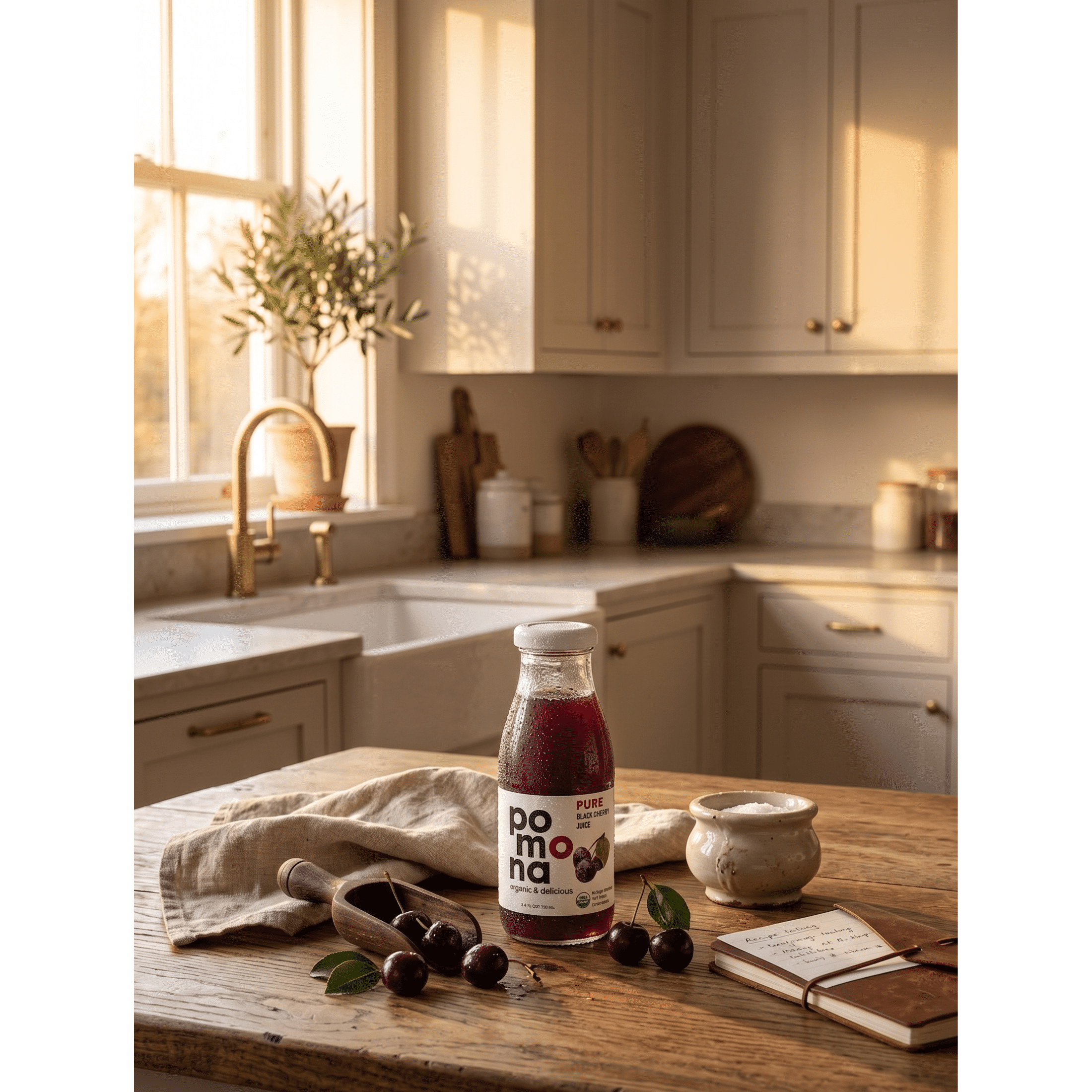 Pomona Organic Juices Black Cherry Juice, 8.4 Oz Bottle (Pack of 12)