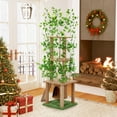 thumbnail image 3 of COZIWOW Cat Tree with Leaves 5-Tier Cat Tower and Cat Condo Scratchers Cat House Indoor Home Decor, Brown, 3 of 20