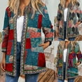 thumbnail image 4 of YanHoo Vintage Bohemian Cardigan for Women Lightweight Open Front Cardigan Jackets Indian Ethnic Embroidered Plus Size Long Sleeve Casual Western Coats Outerwear with Pocket, 4 of 4