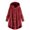 Red, variant on Girls and Toddlers' Sherpa Long Jacket Button down Long Sleeve Hooded Coat with Pocket Kids Winter Warm Sweatshirt Coat
