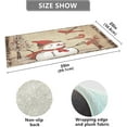 thumbnail image 3 of Dreamtimes Christmas Snowman Kitchen Mat 20"x39", Non Skid Kitchen Runner Rug Absorbent Resist Dirt Kitchen Floor Mat Comfort Standing Mat for Kitchen, Floor, Office, Sink, Laundry, 3 of 6