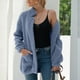 thumbnail image 4 of Pntutb Mujer Otoño e Invierno Temperamento Casual Color Sólido Bolsillo Cremallera Felpa Abrigo top Selecciones Flash Pntutb Pntutb-4849, 4 of 6
