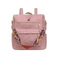 thumbnail image 2 of Leather Laptop Backpack for Women Frosted Soft Surface Multifunctional Retro Womens Backpack Small Leather Backpack for Women, 2 of 9