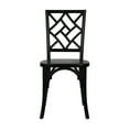 thumbnail image 6 of Merrick Lane Solid Wood Dining Chair with Stackable Design, Ornate Seat Back Accenting, and Elegant Finish in Black, 6 of 11