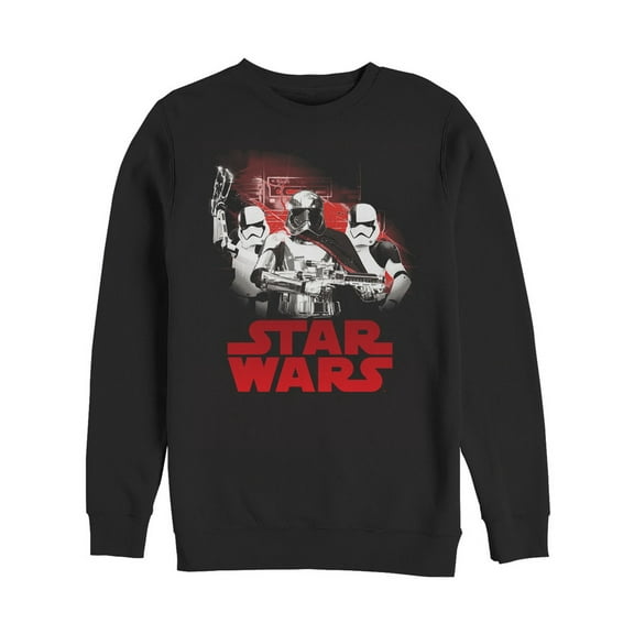 Men's Star Wars The Last Jedi Captain Phasma Trio Sweatshirt Black 3X Large