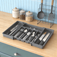 thumbnail image 6 of Expandable Silverware Drawer Organizer, Adjustable Utensil Tray with 8 Compartments, Kitchen Utensil Drawer Organizer, Silverware Holder for Kitchen Flatware, Knives, and Cooking Tools, 6 of 6