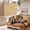 Natural Wood, variant on Mjkone Murphy Bed Queen with Mattress,Murphy Cabinet Bed with Rattan Panel and Charging Station,Multifunctional Storage Cabinet Beds for Bedroom,White