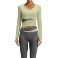 thumbnail image 2 of Women's Slim Fit Long-Sleeve Active Top - Stretchy Moisture-Wicking Yoga & Gym Wear, 2 of 5