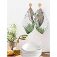 thumbnail image 2 of Easter Kitchen Dish Towels for Drying Dishes Set of 2, Spring Bunny Botanical Eucalyptus Leaves Plants Waffle Weave Microfiber Hand Tea Bathroom Towels Quick Dry & Absorbent Towel 12x12, 2 of 7