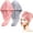 Pink+Gray, variant on 2 Pack Microfiber Hair Towel Wrap for Women,Hair Turbans,Super Absorbent Quick Dry Hair Towel Wrap for All Hair Types Anti Frizz,26"×10"