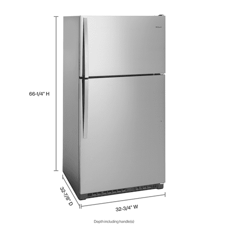 Whirlpool - 20.5 Cu. Ft. Top-Freezer Refrigerator - Monochromatic Stainless Steel