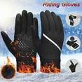 thumbnail image 2 of Soyumi Winter Gloves for Men Women for Cold Weather, Thermal Heated Waterproof Touchscreen Work Gloves with Fleece Lining, for Ski Snow Running Driving Hunting & as Hand Warmers, Black, 2 of 9