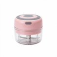 thumbnail image 3 of Mini Electric Chopper with 2-Blade System, 3.4 Fl Oz Capacity, Pink, for Garlic and Preparation, 3 of 3