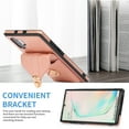 thumbnail image 5 of Crossbody Wallet Women Case for Samsung Note 10,[RFID Blocking] Credit Card Holder with Should Strap,Premium PU Leather Purse Metal Buckle Folio Flip Cover for Samsung Galaxy Note 10, Rosegold, 5 of 8